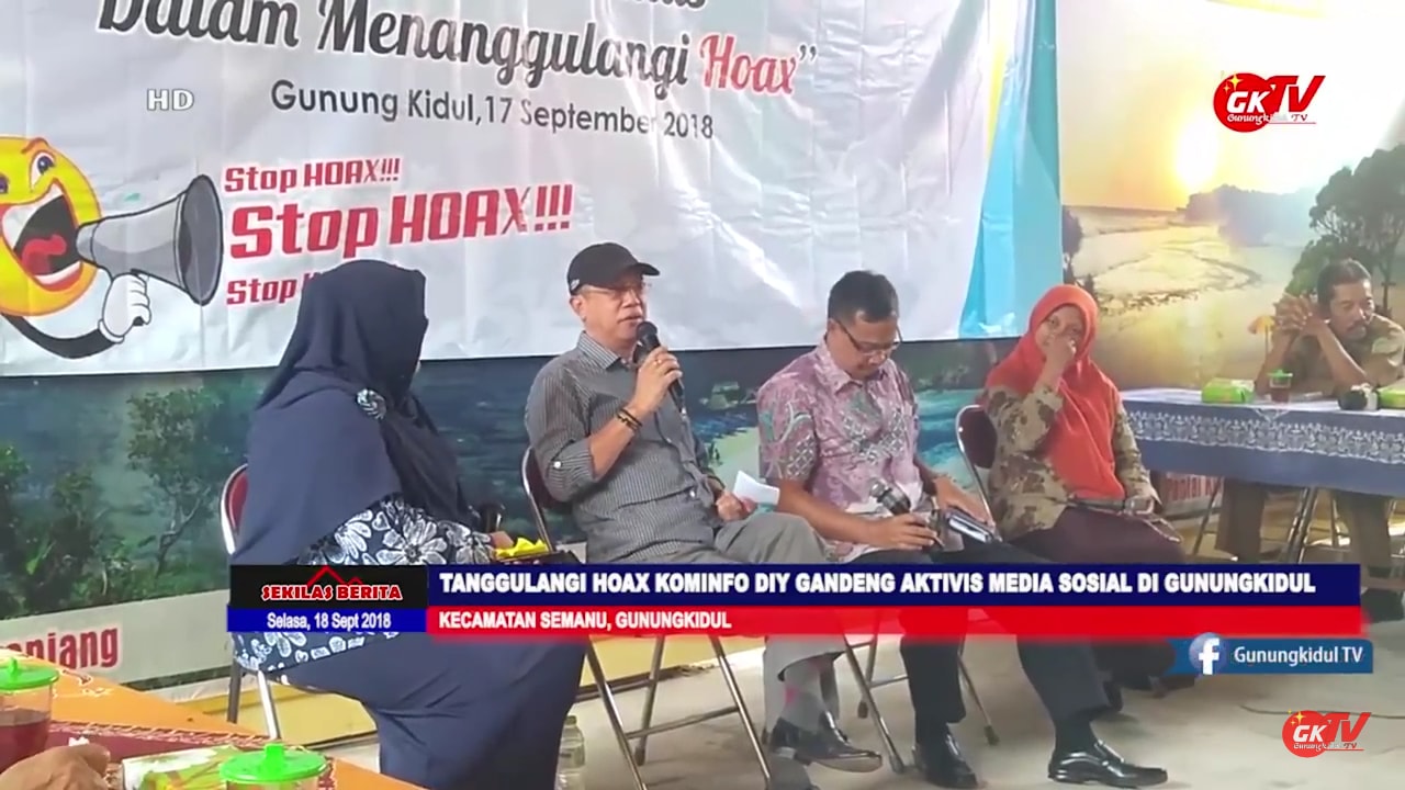 Narasumber di Acara Sarasehan Aktifisi Media Sosial Gunungkidul